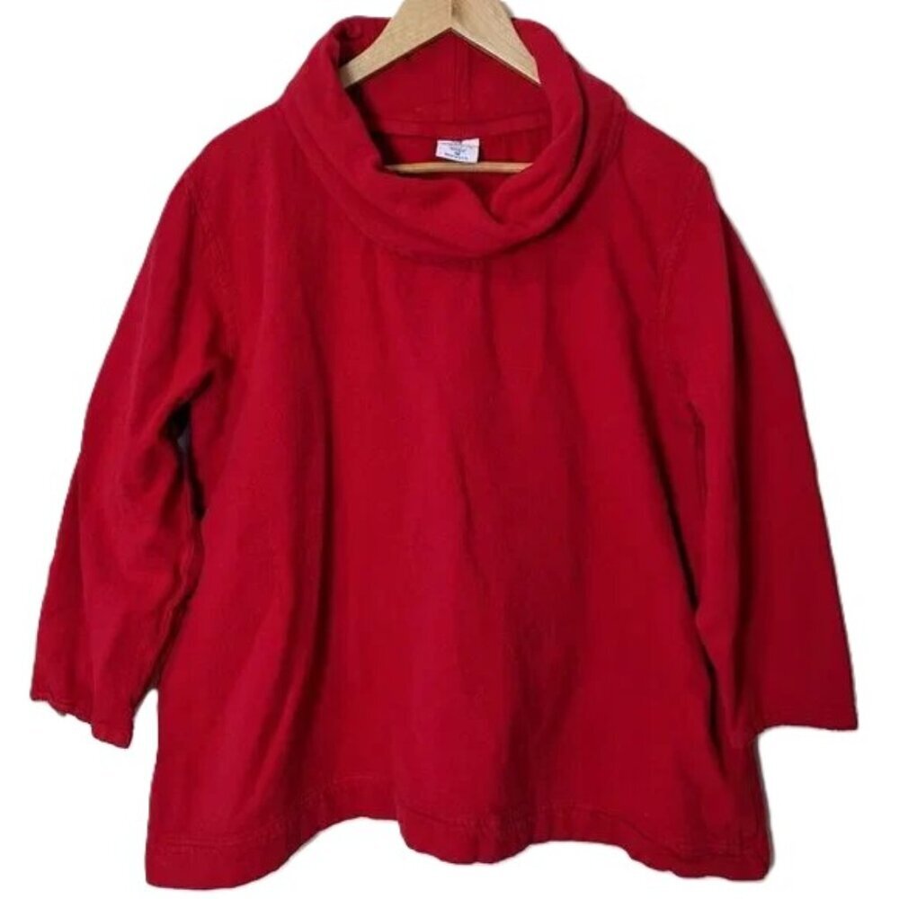 VTG Sea Breeze of California Top Lagenlook Cowl Neck Pull Over Minimalist Cotton